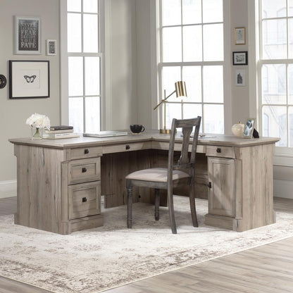 Palladia L Desk, Split Oak finish