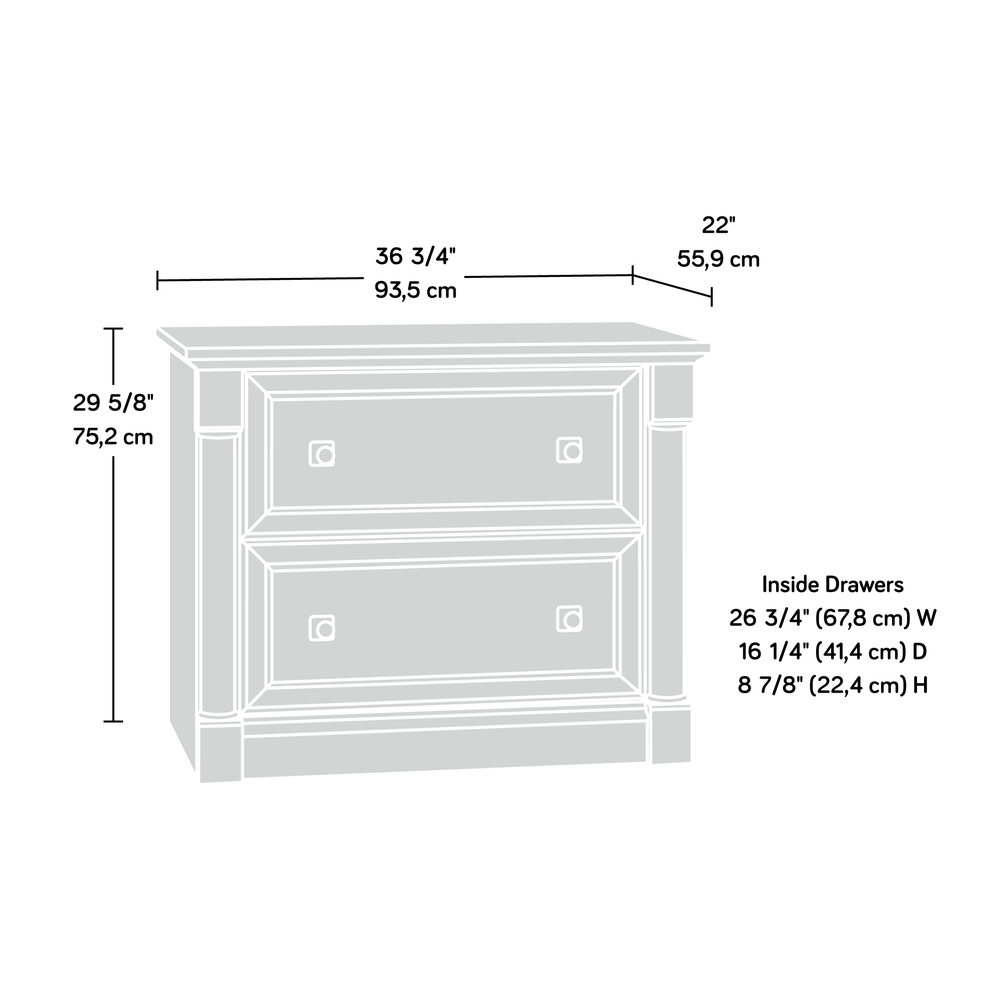 Palladia File Cabinet, Split Oak finish