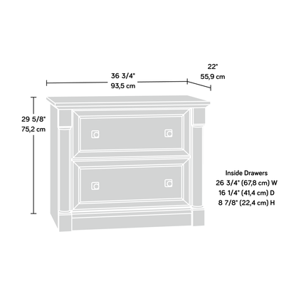 Palladia File Cabinet, Split Oak finish