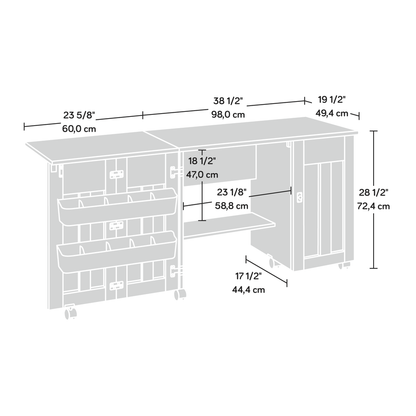 Miscellaneous Storage Craft & Hobby Storage, Mystic Oak finish