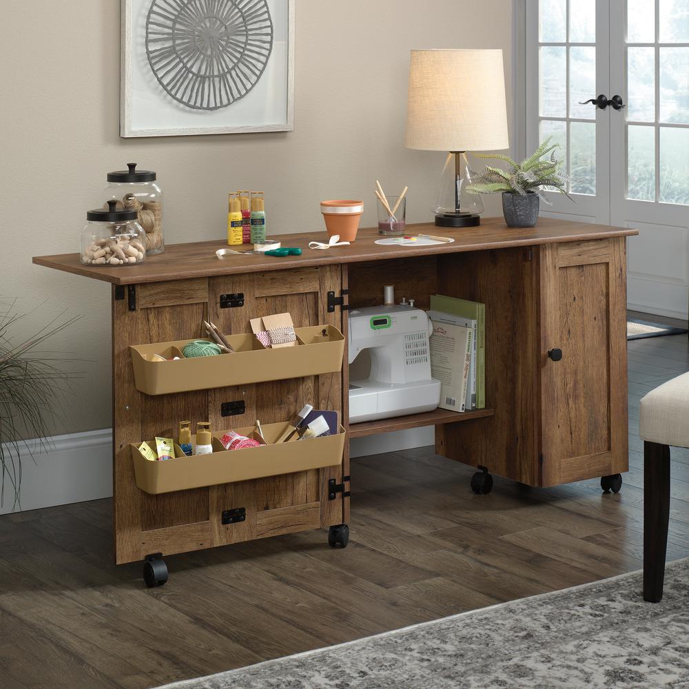 Miscellaneous Storage Craft & Hobby Storage, Vintage Oak finish