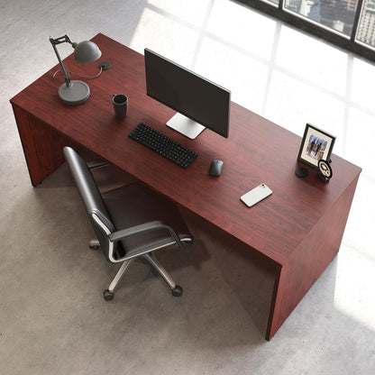 Affirm Commercial Office Desk, Classic Cherry finish