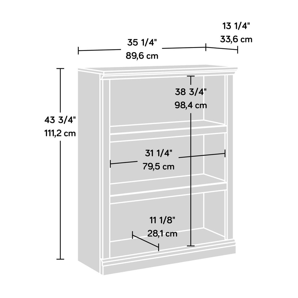 Miscellaneous Storage Bookcase, Mystic Oak finish
