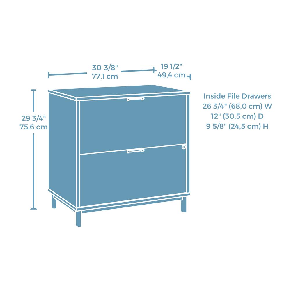 Bergen Circle File Cabinet, Kiln Acacia finish