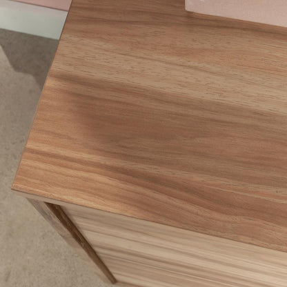 Bergen Circle File Cabinet, Kiln Acacia finish