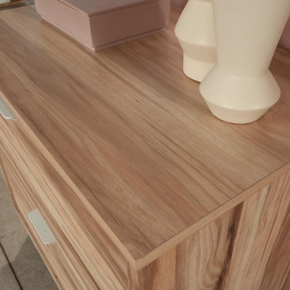 Bergen Circle File Cabinet, Kiln Acacia finish