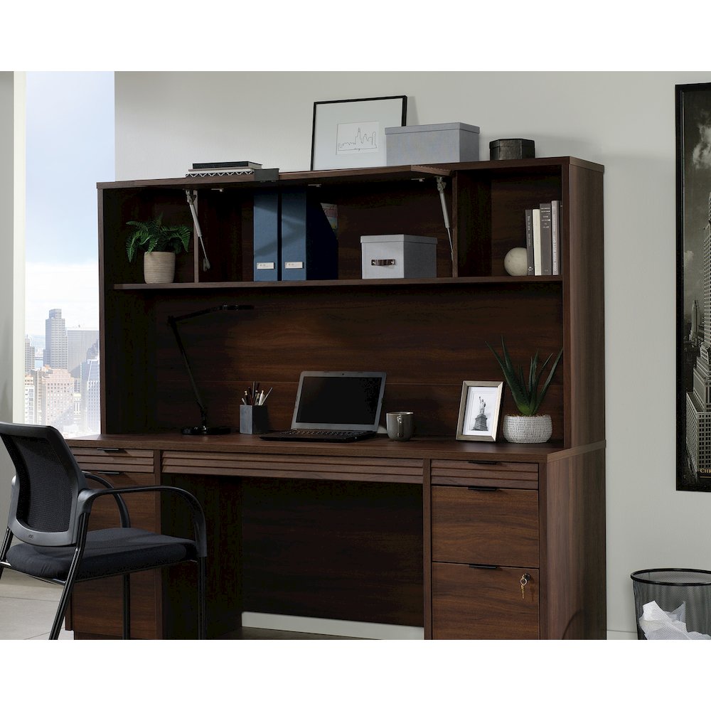 Palo Alto Commercial Office Hutch, Spiced Mahogany finish