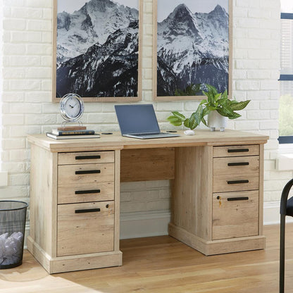 Mason Peak Commercial Office Credenza, Prime Oak finish