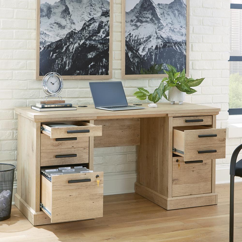 Mason Peak Commercial Office Credenza, Prime Oak finish