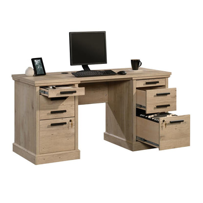 Mason Peak Commercial Office Credenza, Prime Oak finish