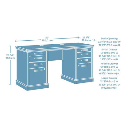 Mason Peak Commercial Office Credenza, Prime Oak finish
