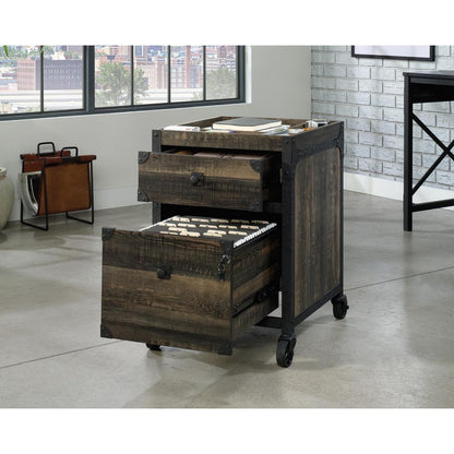 Foundry Road File Cabinet, Carbon Oak finish