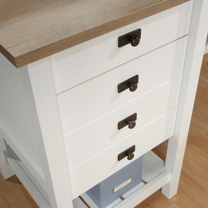 Cottage Road L Desk, Soft White finish