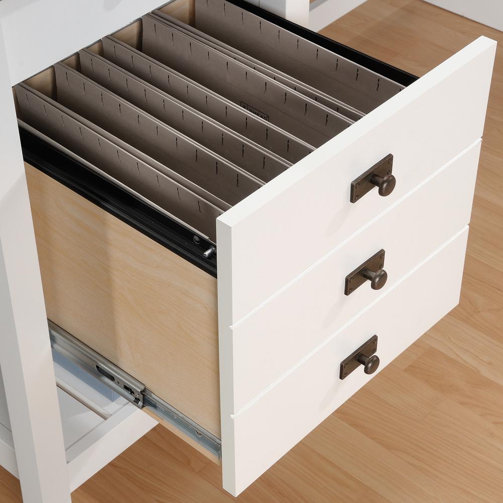 Cottage Road L Desk, Soft White finish