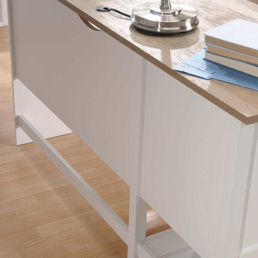 Cottage Road L Desk, Soft White finish