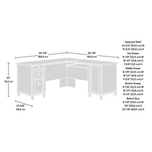 Hammond Commercial Office L Desk, Chalk Oak finish