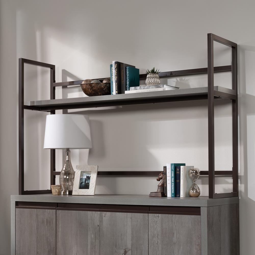 Manhattan Gate Commercial Office Hutch, Mystic Oak finish