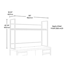 Manhattan Gate Commercial Office Hutch, Mystic Oak finish