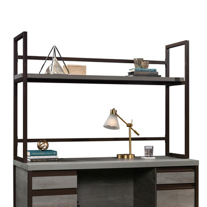 Manhattan Gate Commercial Office Hutch, Mystic Oak finish