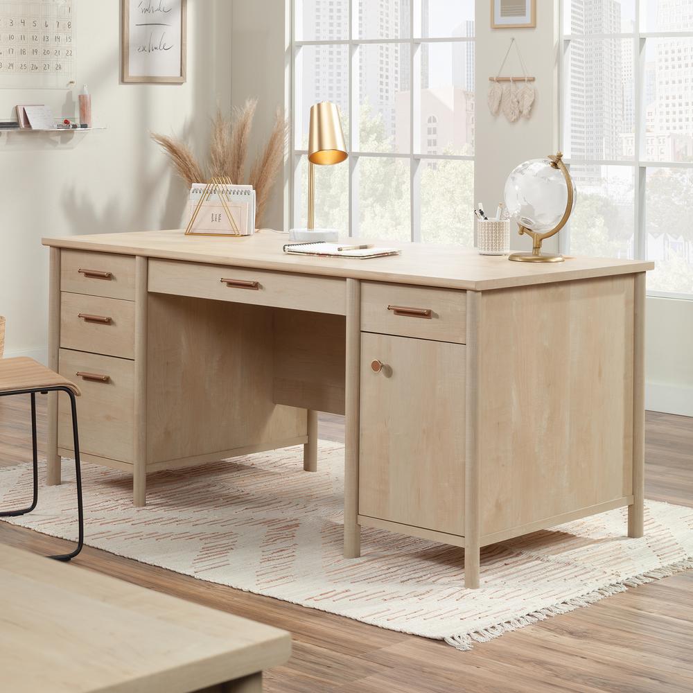 Whitaker Point Commercial Office Executive Desk, Natural Maple finish