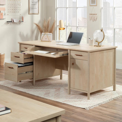 Whitaker Point Commercial Office Executive Desk, Natural Maple finish