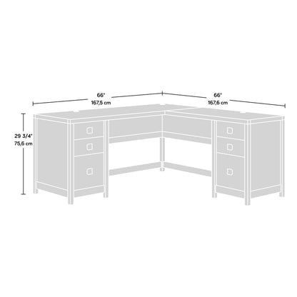Cannery Bridge Commercial Office L Desk, Sindoori Mango finish