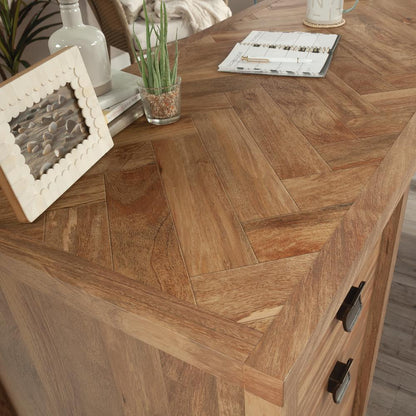 Cannery Bridge Commercial Office L Desk, Sindoori Mango finish