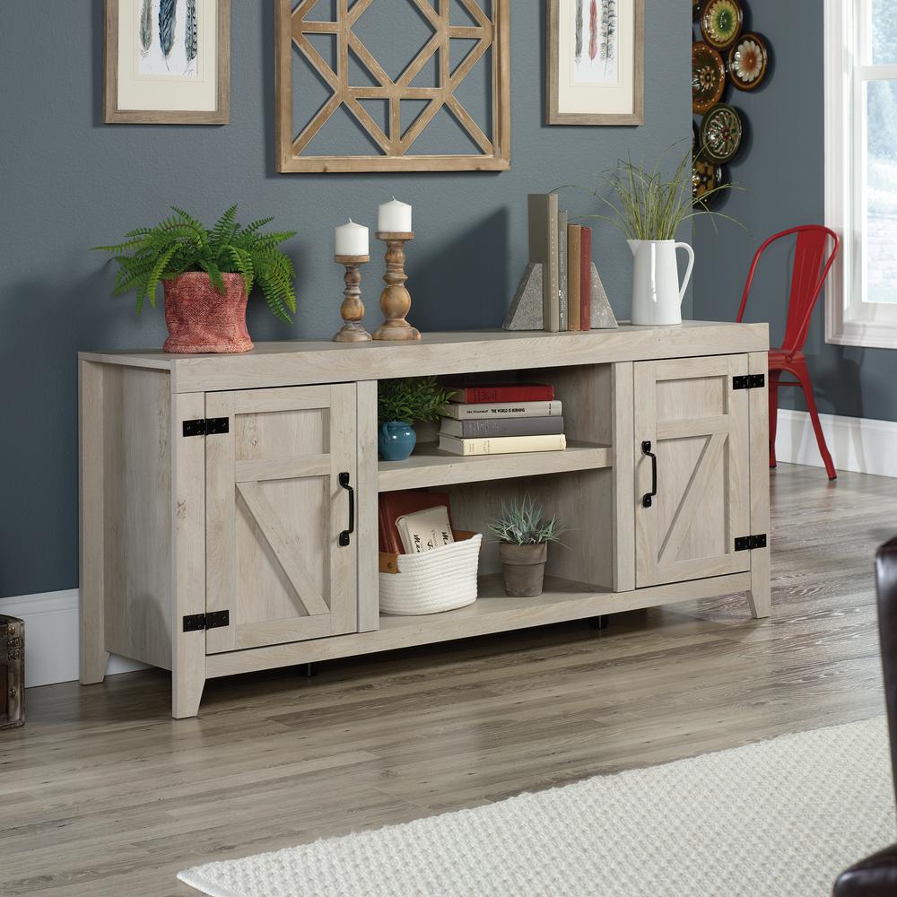 Misc Entertainment Credenza, For TVs up to 70", Chalked Chestnut finish