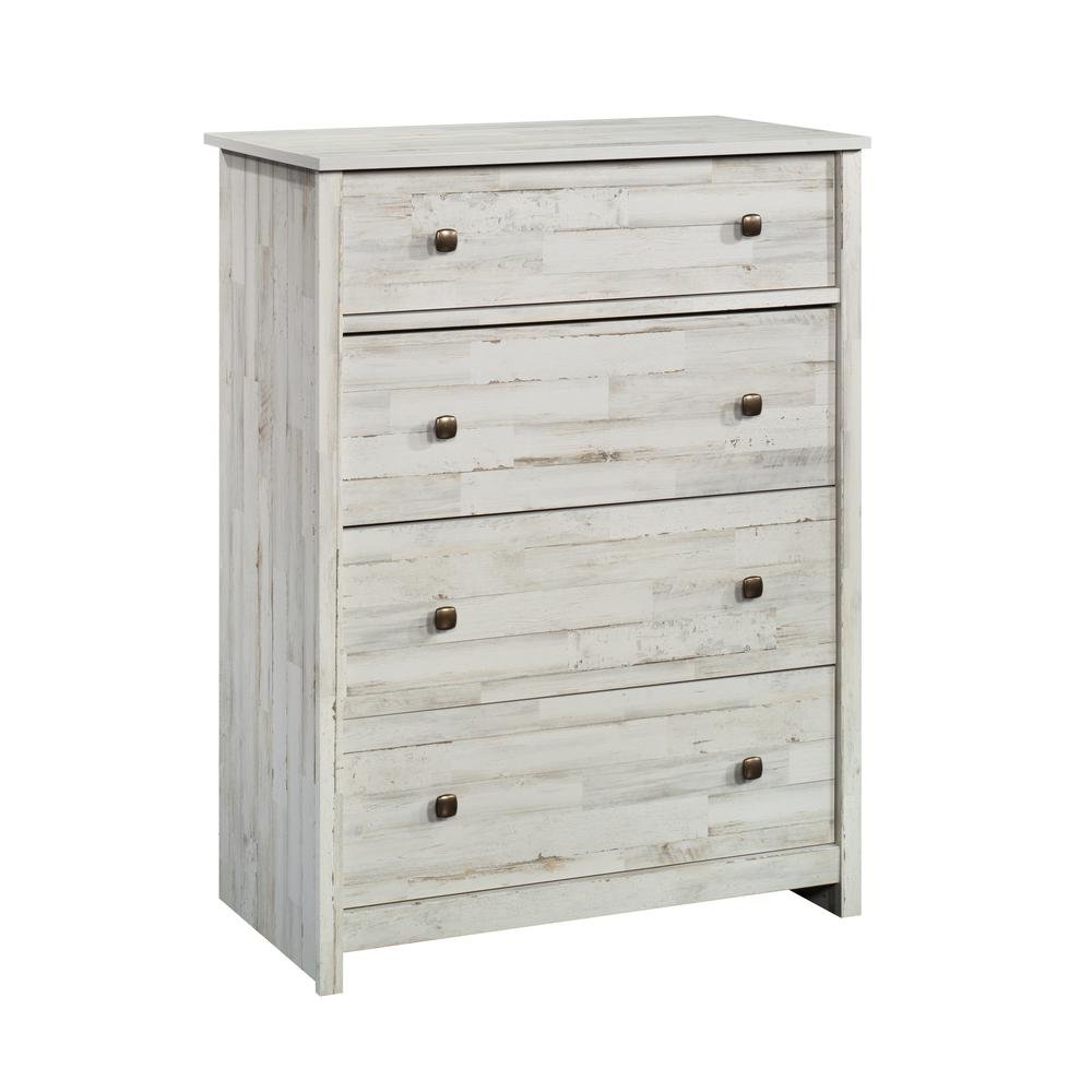White 4-Drawer Bedroom Chest for Clothing Storage with Easy Setup Design