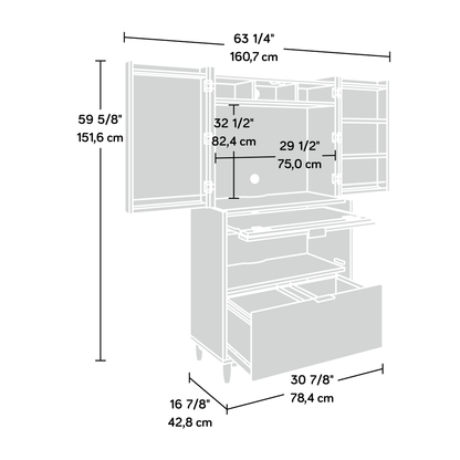 Harvey Park Computer Armoire, Grand Walnut finish