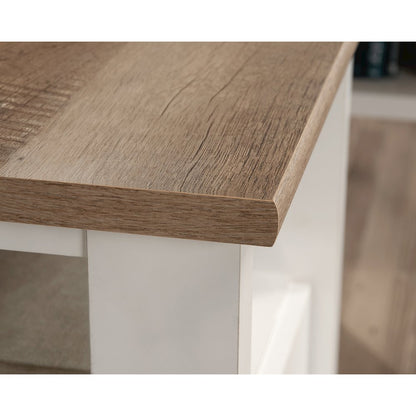 August Hill L Desk, Soft White finish
