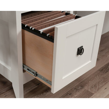 August Hill L Desk, Soft White finish