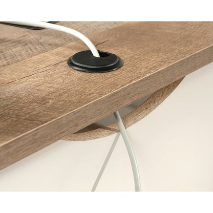 August Hill L Desk, Soft White finish