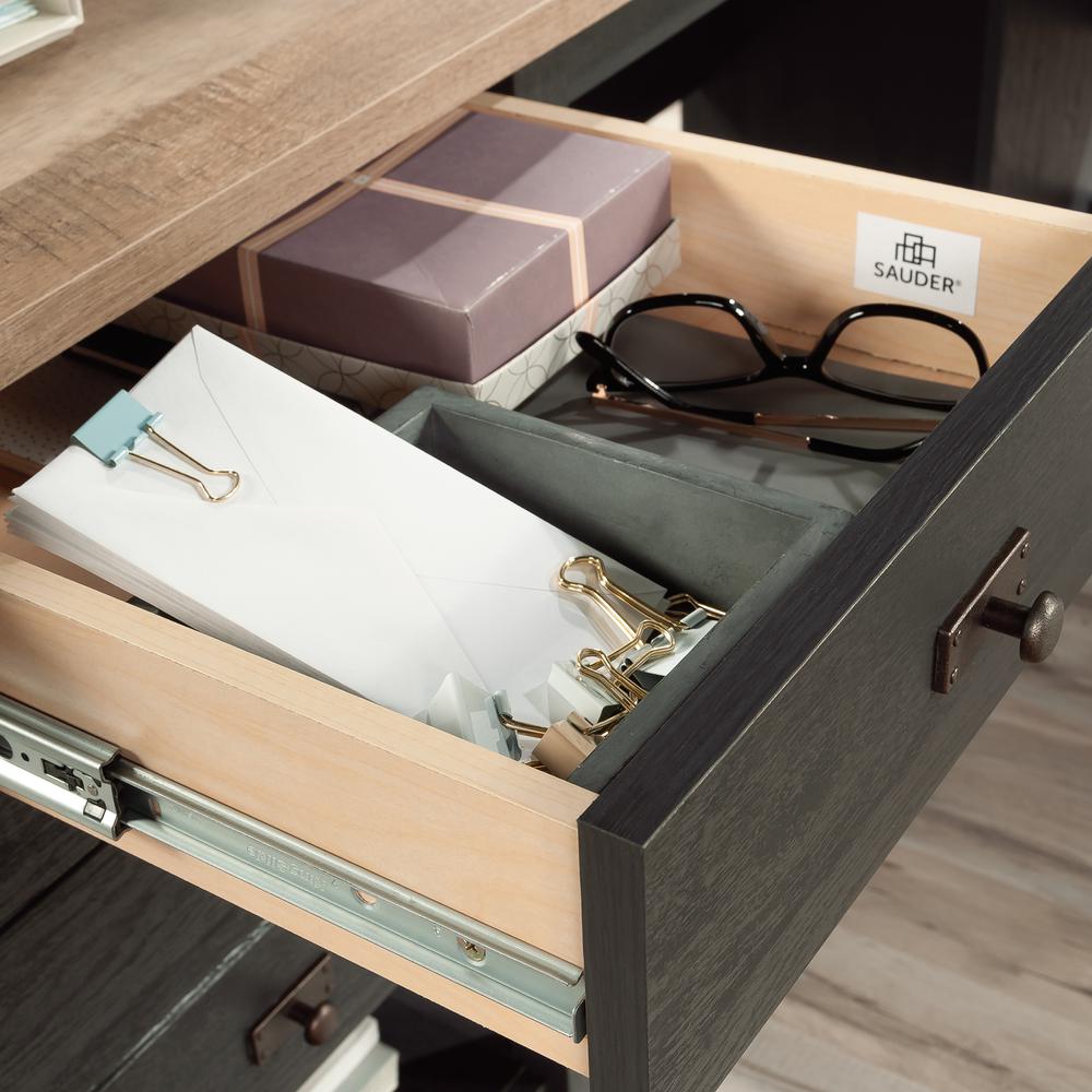 Cottage Road L Desk, Raven Oak finish