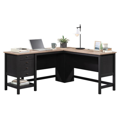Cottage Road L Desk, Raven Oak finish