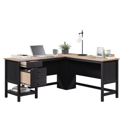 Cottage Road L Desk, Raven Oak finish