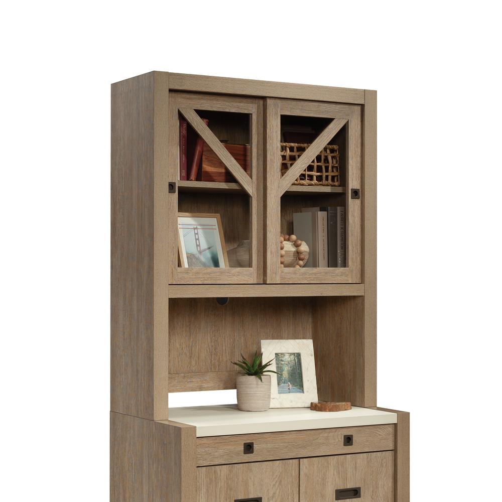 Dixon City Commercial Office Hutch, Brushed Oak finish