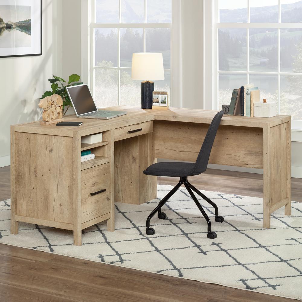 Pacific View L Desk, Prime Oak finish