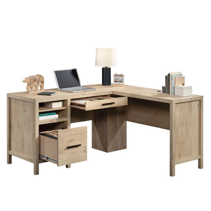 Pacific View L Desk, Prime Oak finish