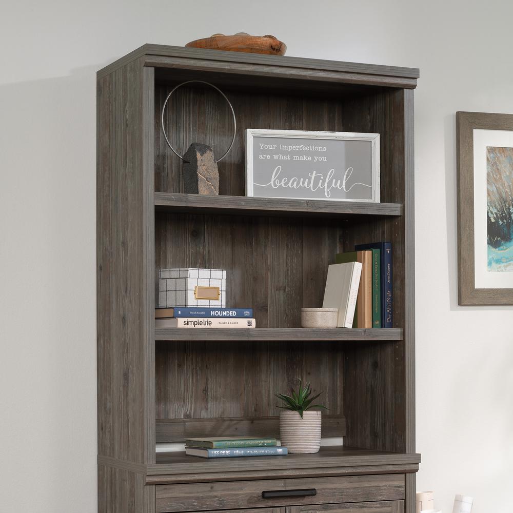 Aspen Post Commercial Office Hutch, Pebble Pine finish