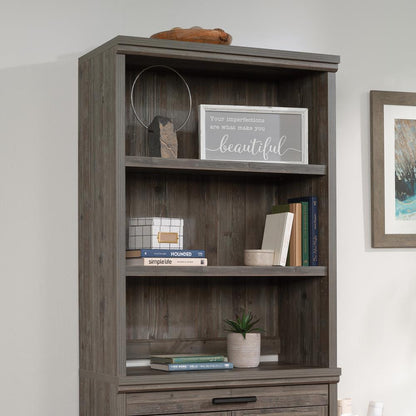 Aspen Post Commercial Office Hutch, Pebble Pine finish
