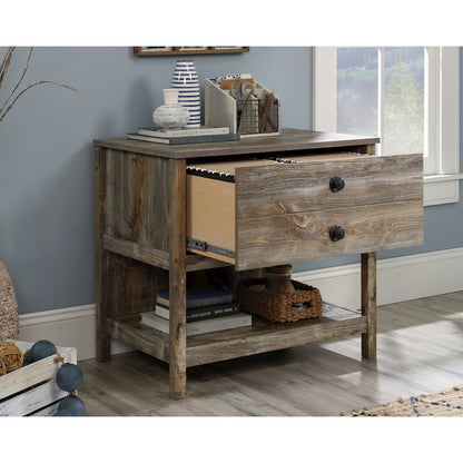 Granite Trace File Cabinet, Rustic Cedar finish