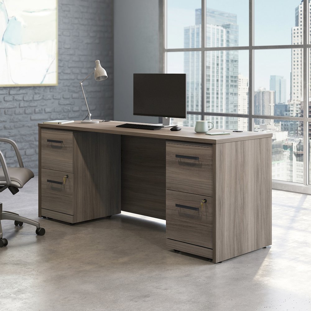Affirm 76x24 Shell 2 Drawer Mobile Pedestal Ste, Hudson Elm Finish