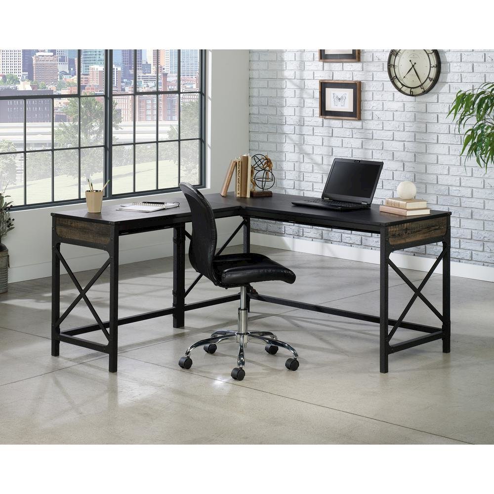 Foundry Road Desk Return, Carbon Oak finish