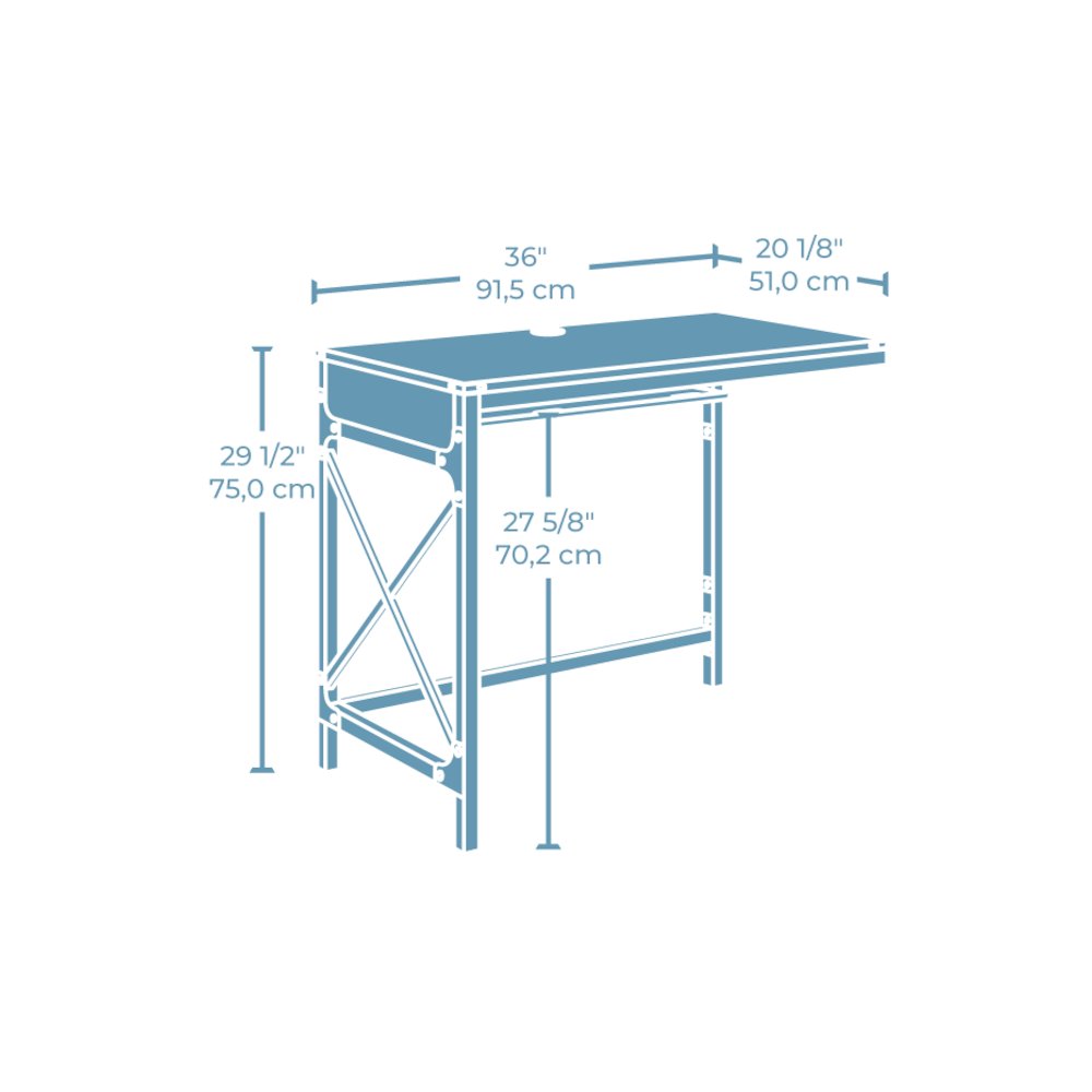 Foundry Road Desk Return, Carbon Oak finish