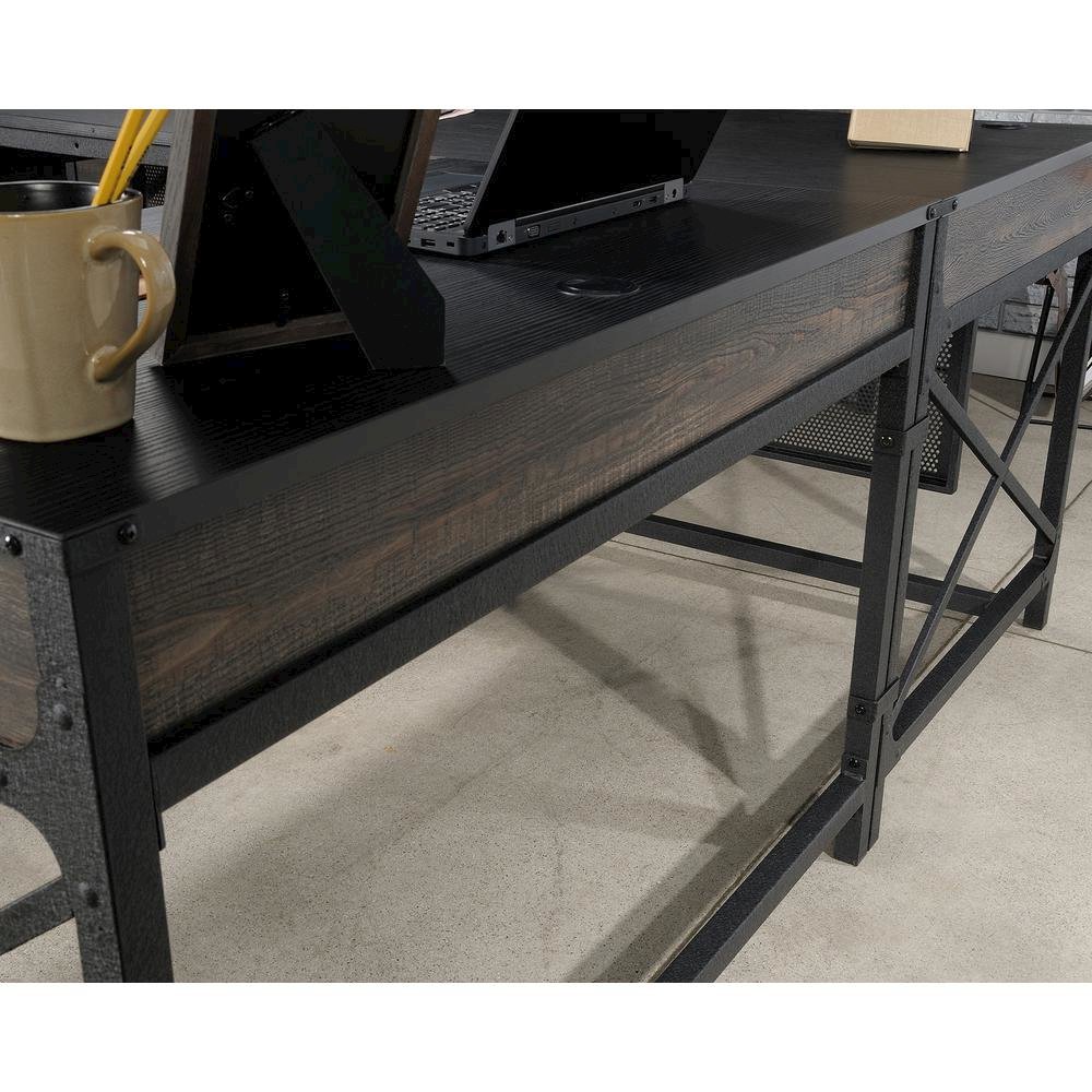 Foundry Road Desk Return, Carbon Oak finish