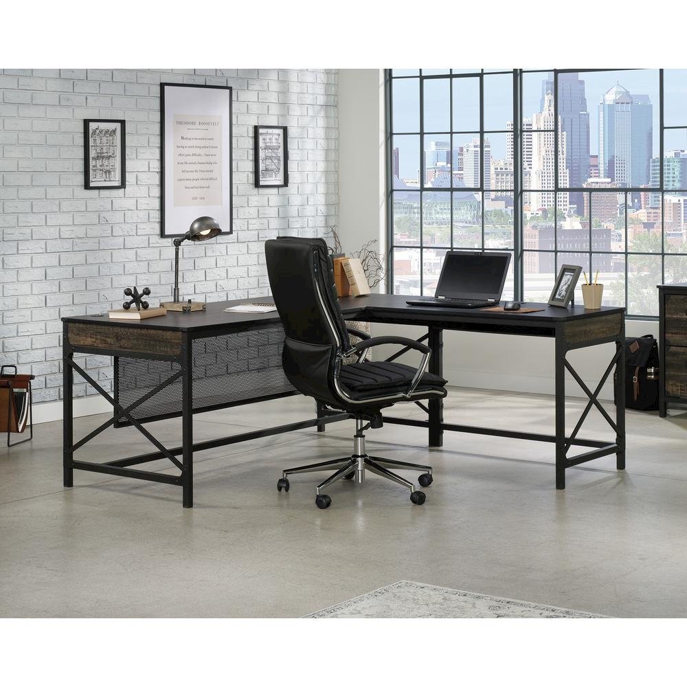 Foundry Road Desk Return, Carbon Oak finish