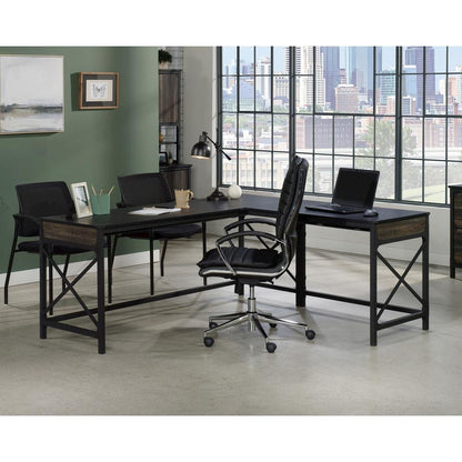 Foundry Road Desk Return, Carbon Oak finish