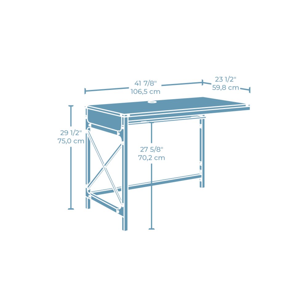 Foundry Road Desk Return, Carbon Oak finish