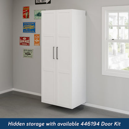 GarageCore 83" hx23 d Shelves, White Finish